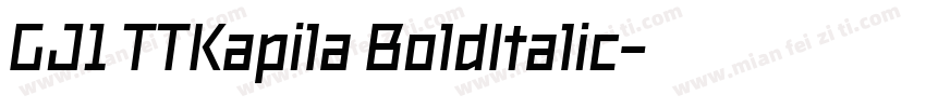 GJ1 TTKapila BoldItalic字体转换